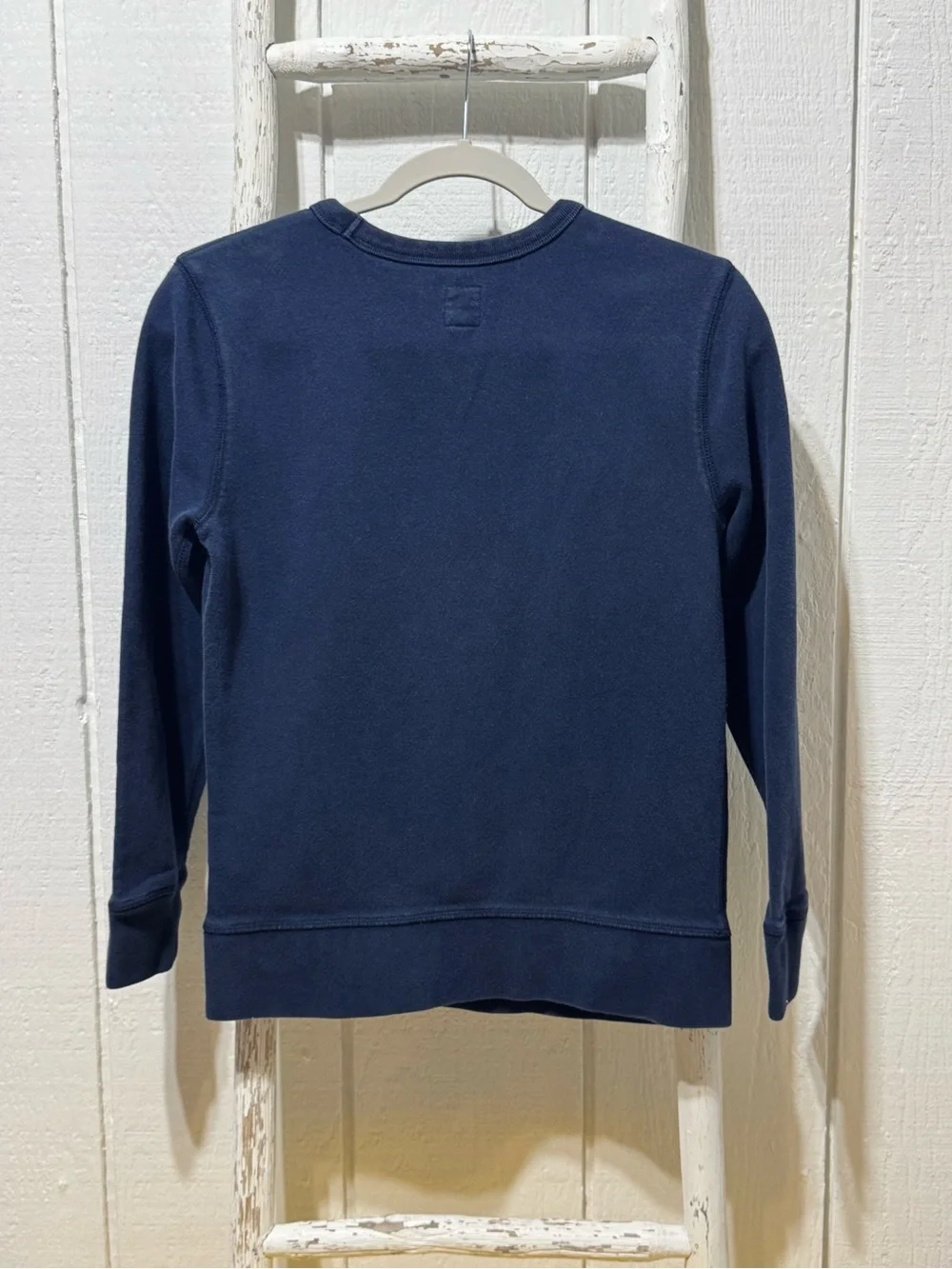 GAP Navy Pennant Logo Graphic Athletic Crewneck Sweatshirt Kids XL (12)